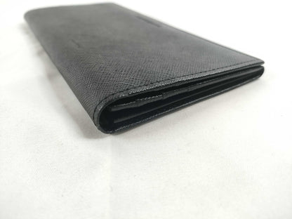 BURBERRY Leather Saffiano Leather Long Wallet Wallet