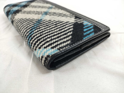 BURBERRY Check Wool Leather Long Wallet Wallet