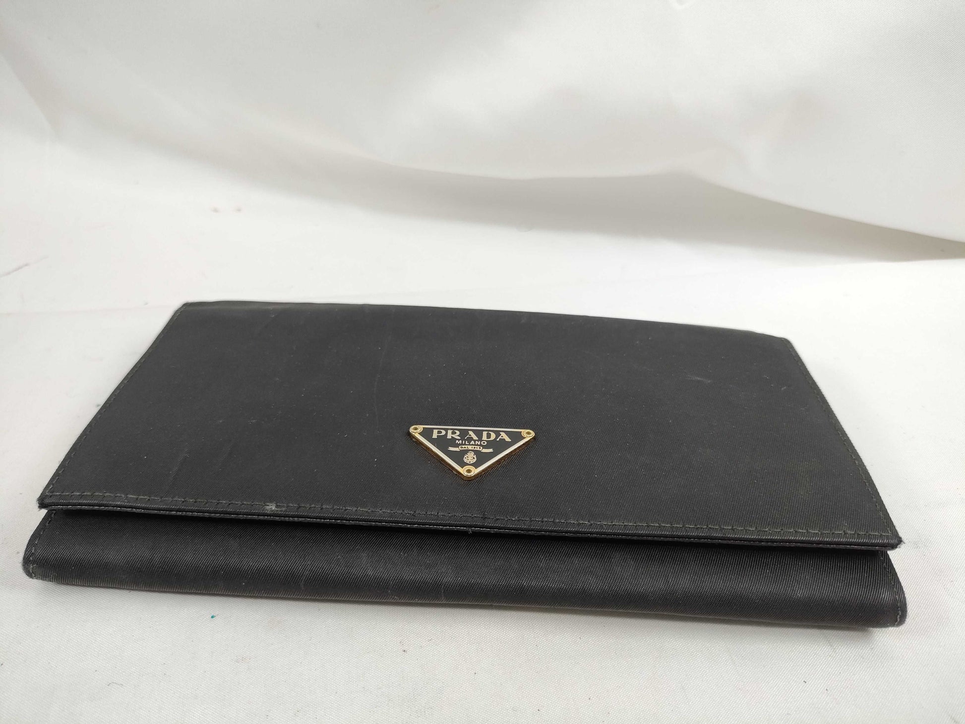 PRADA Nylon Tesuto NERO Long Wallet Wallet