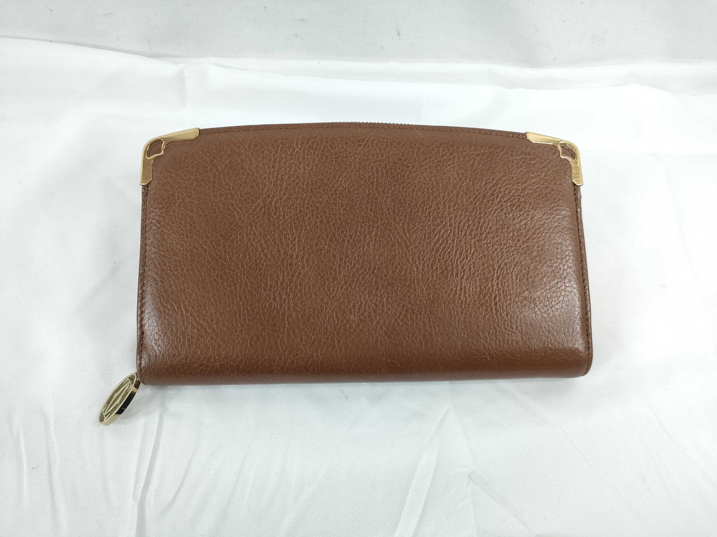 Cartier Cartier Leather Round Zipper Perforated Long Wallet Wallet