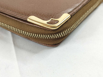 Cartier Cartier Leather Round Zipper Perforated Long Wallet Wallet