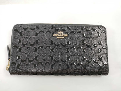 COACH Signature Round Zipper Long Wallet Wallet