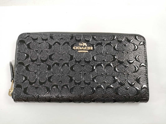 COACH Signature Round Zipper Long Wallet Wallet