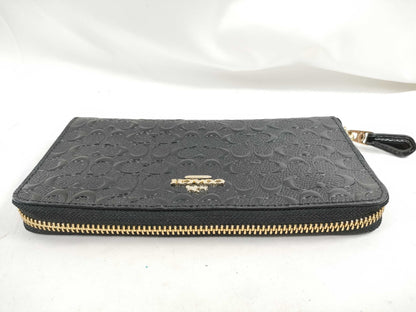COACH Signature Round Zipper Long Wallet Wallet
