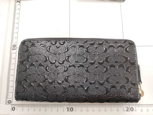 COACH Signature Round Zipper Long Wallet Wallet
