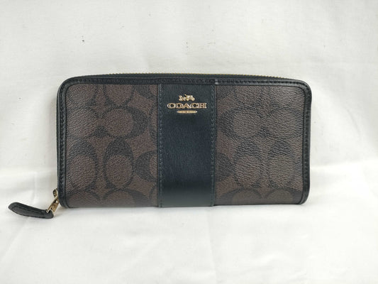 COACH Signature Coach Signature PVC Leather Long Wallet Wallet