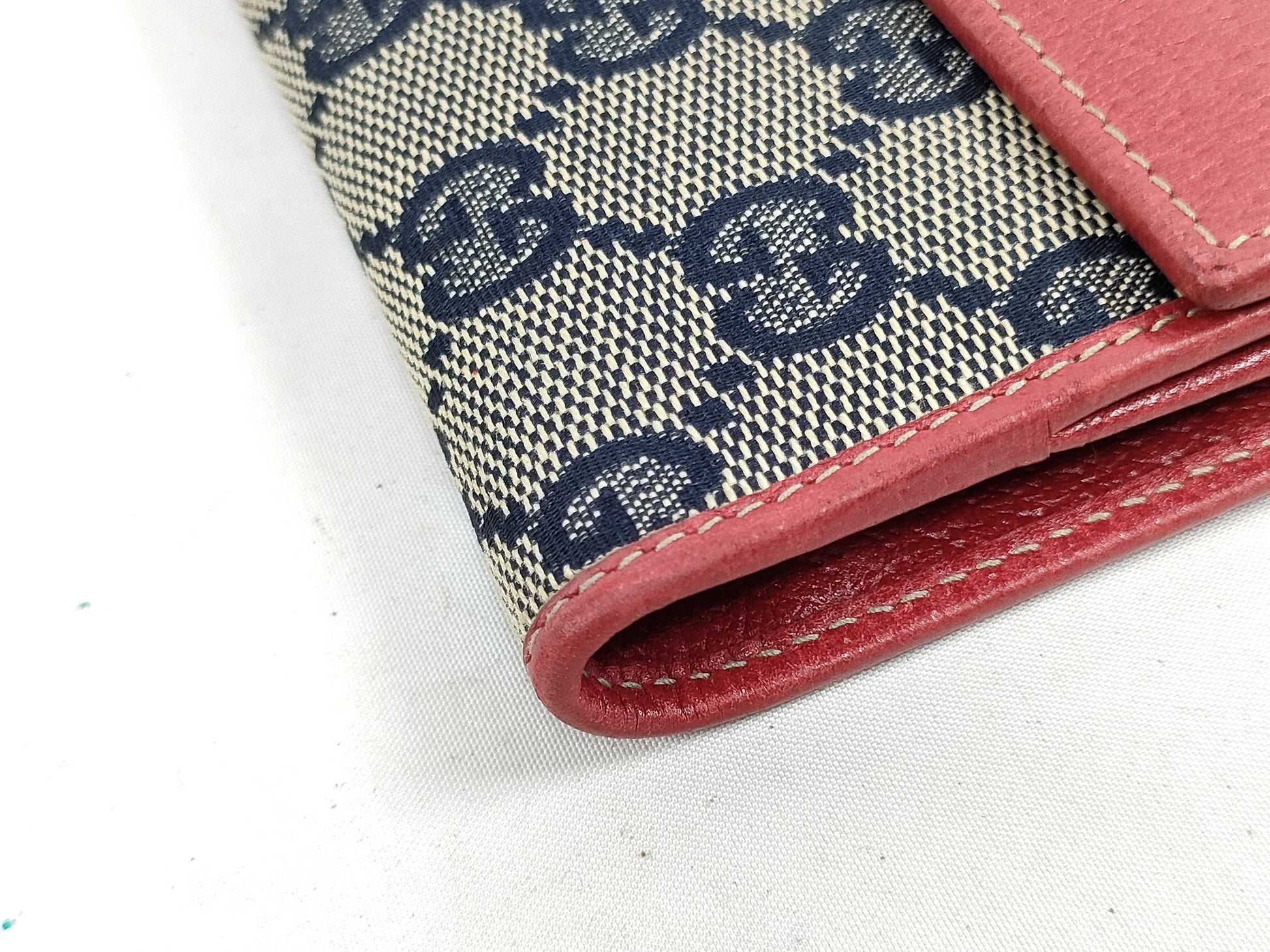 GUCCI Gucci GG Canvas Leather Long Wallet Wallet