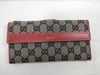 GUCCI Gucci GG Canvas Leather Long Wallet Wallet