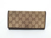 GUCCI GG Canvas GUCCI GG Canvas Leather Long Wallet Wallet