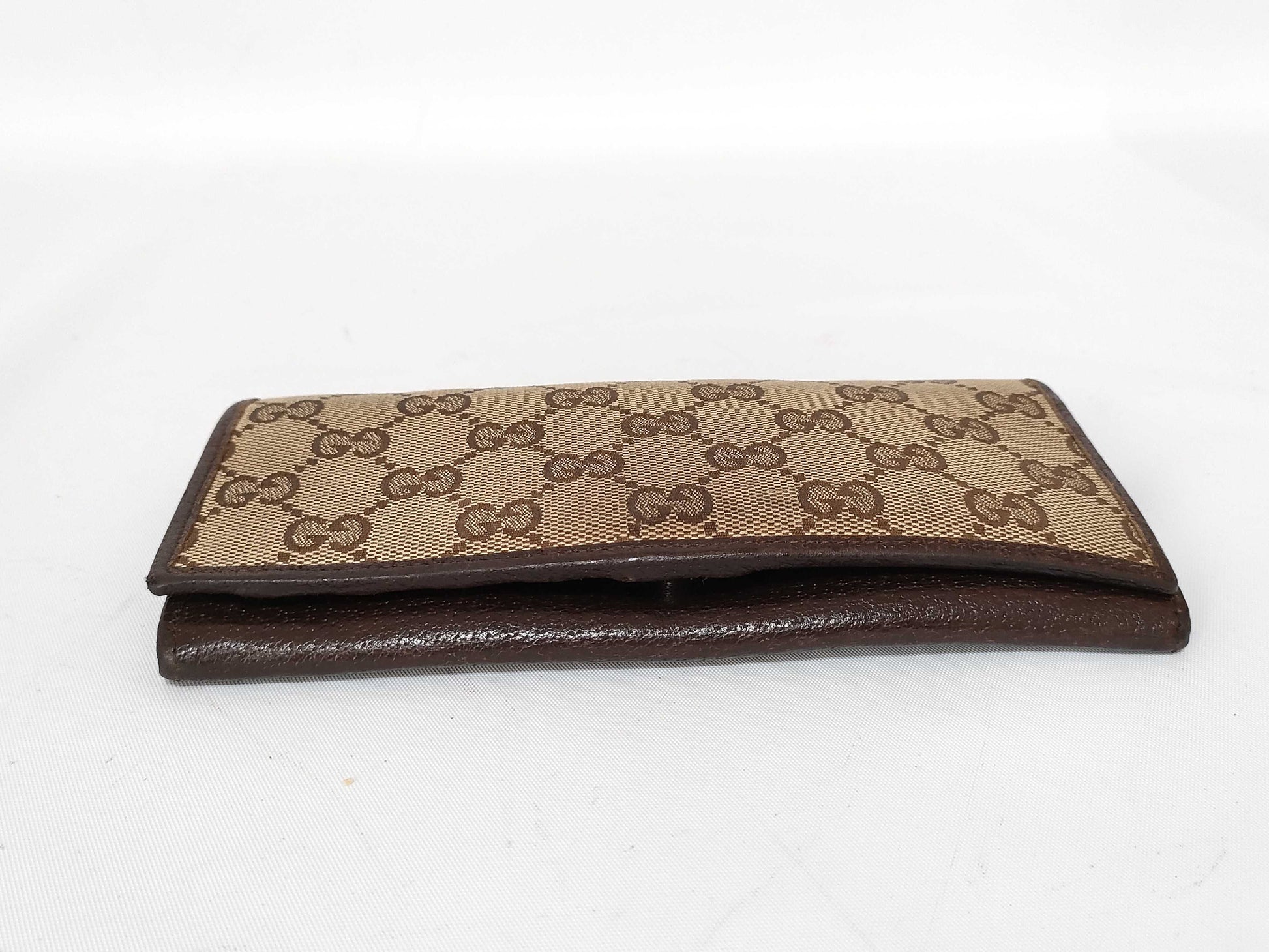 GUCCI GG Canvas GUCCI GG Canvas Leather Long Wallet Wallet