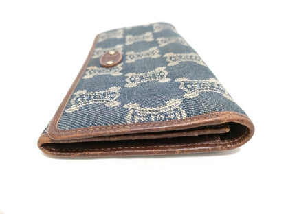 CELINE Celine Denim Triomphe Long Wallet Wallet