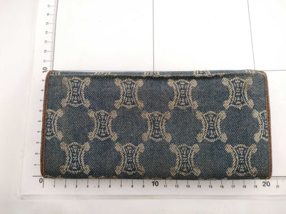 CELINE Celine Denim Triomphe Long Wallet Wallet