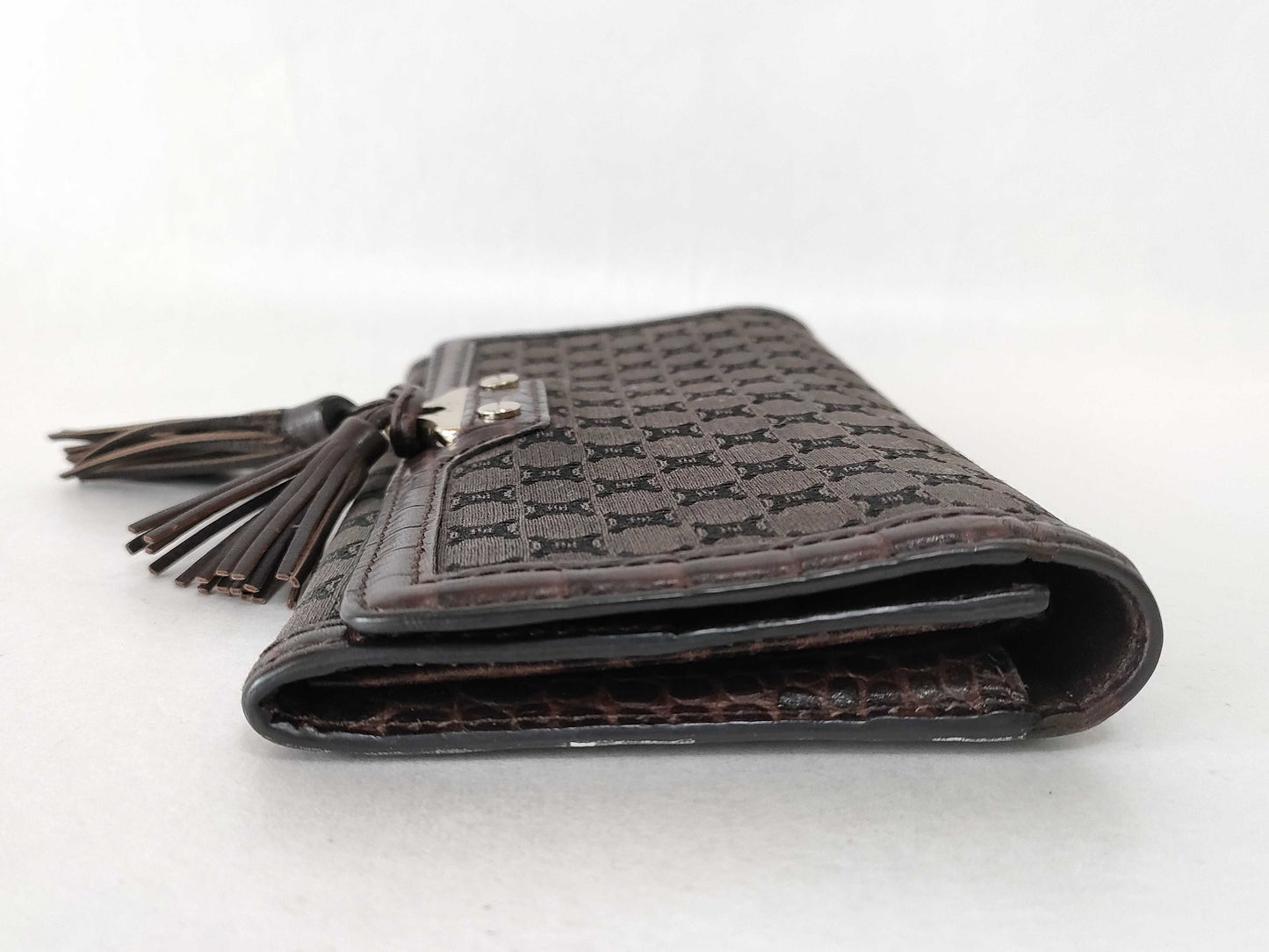 CELINE Macadam Fringed Long Wallet Wallet