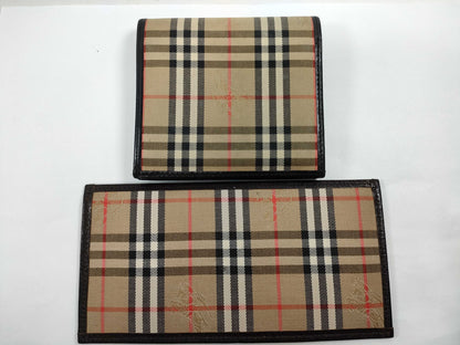 BURBERRY Check Wallet 2 Piece Wallet