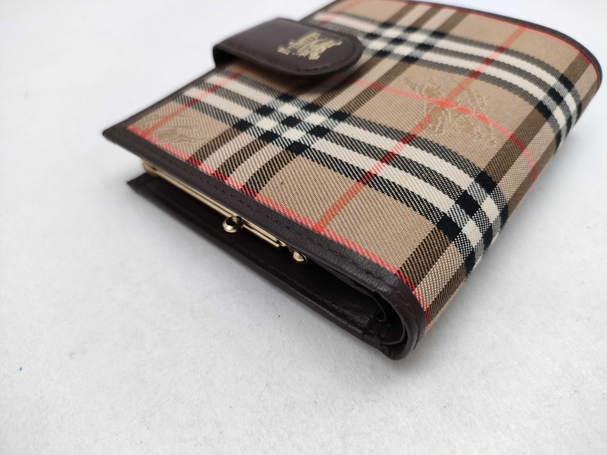 BURBERRY Check Folding Wallet with Box Wallet