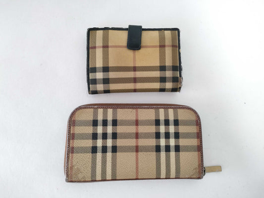 BURBERRY Check Wallet 2 Piece Wallet