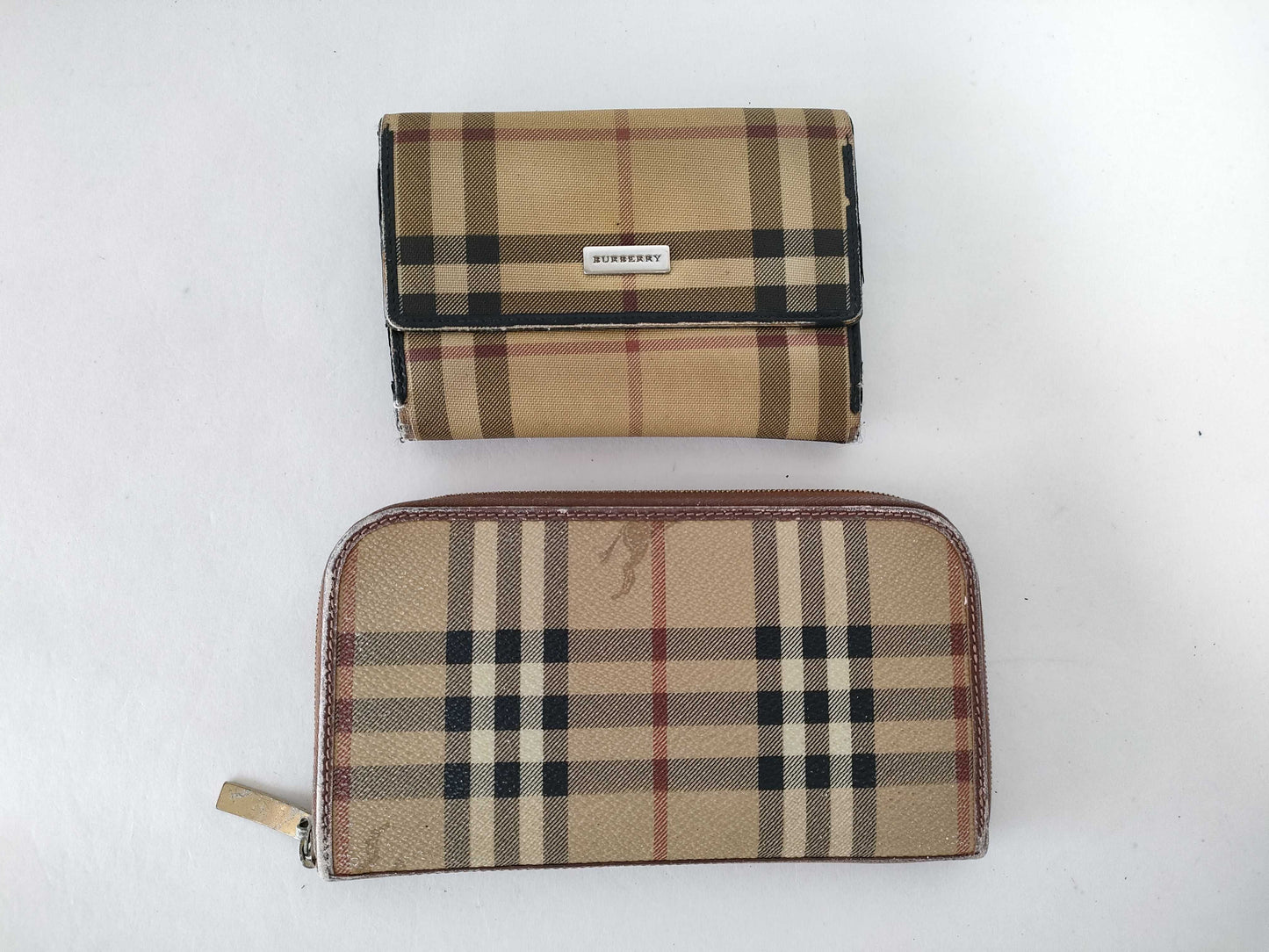 BURBERRY Check Wallet 2 Piece Wallet