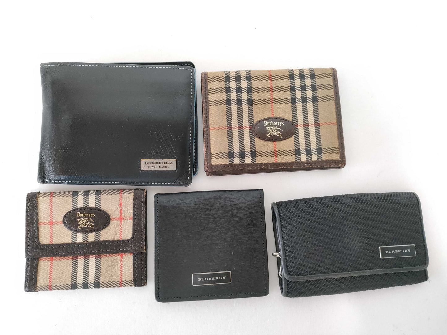 BURBERRY Check Wallet 5 Piece Wallet