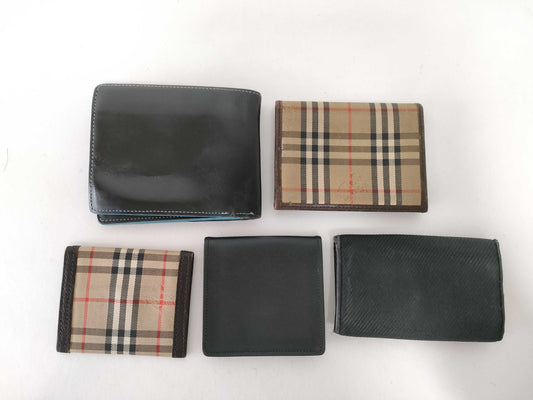 BURBERRY Check Wallet 5 Piece Wallet