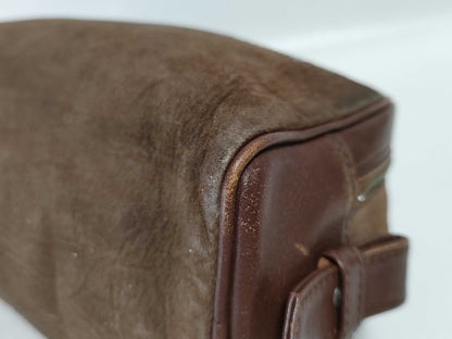 VERSACE Clutch Bag Leather Suede Clutch Bag