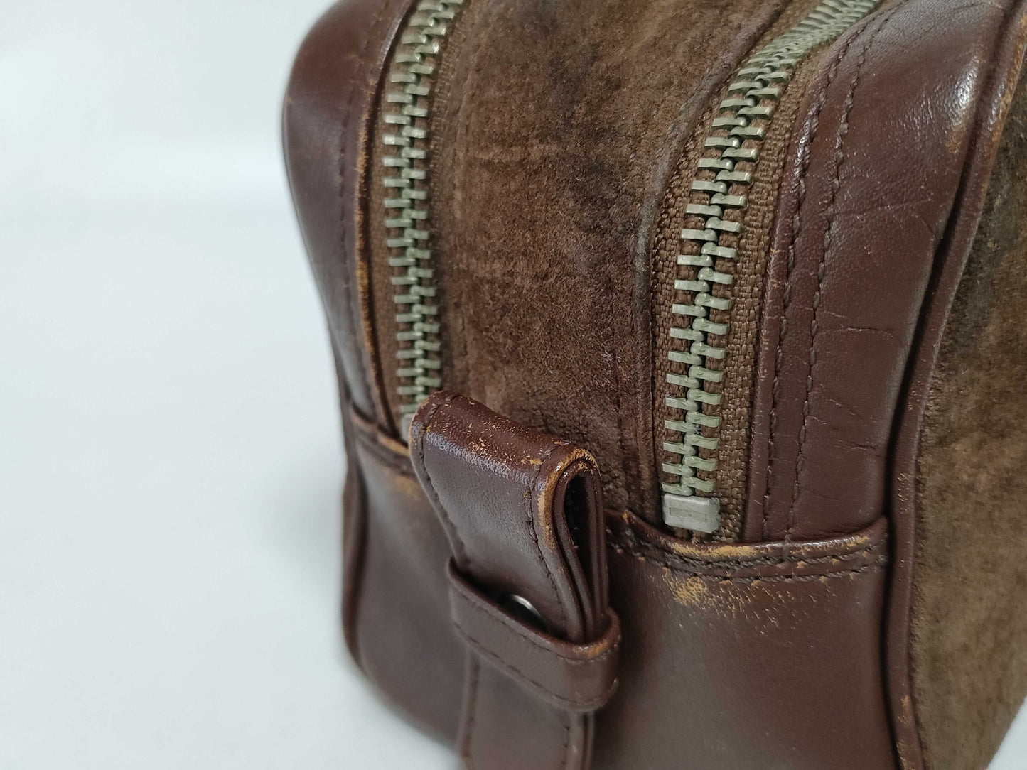 VERSACE Clutch Bag Leather Suede Clutch Bag