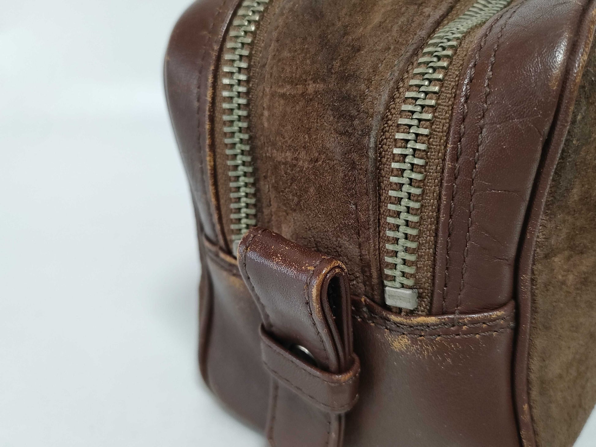 VERSACE Clutch Bag Leather Suede Clutch Bag