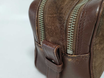 VERSACE Clutch Bag Leather Suede Clutch Bag