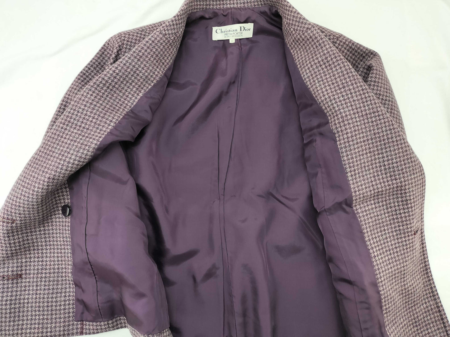 Dior Christian Dior Houndstooth Set Up Jacket Skirt Wool Other Apparel