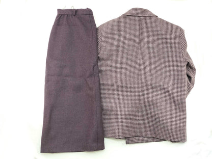 Dior Christian Dior Houndstooth Set Up Jacket Skirt Wool Other Apparel