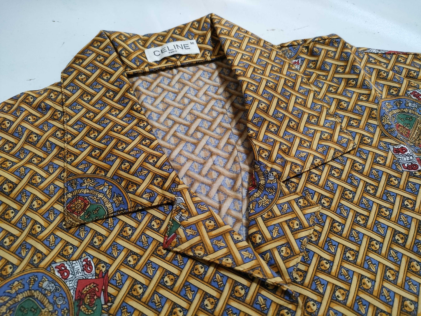 CELINE Triomphe logo button gold pattern set shirt pants other apparel