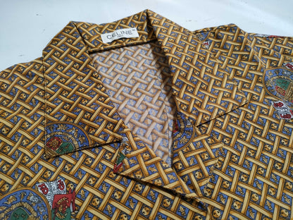 CELINE Triomphe logo button gold pattern set shirt pants other apparel