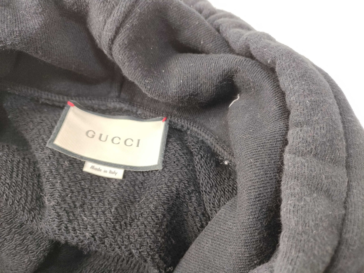 GUCCI Men's Gucci Logo Hoodie Black Top