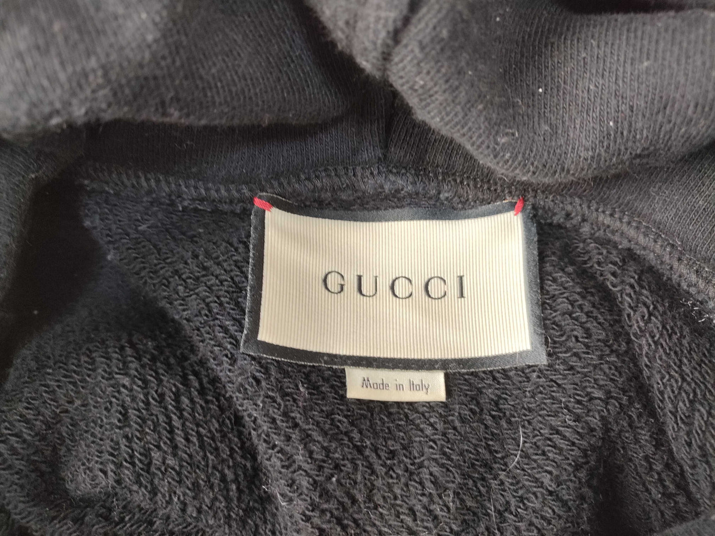 GUCCI Men's Gucci Logo Hoodie Black Top