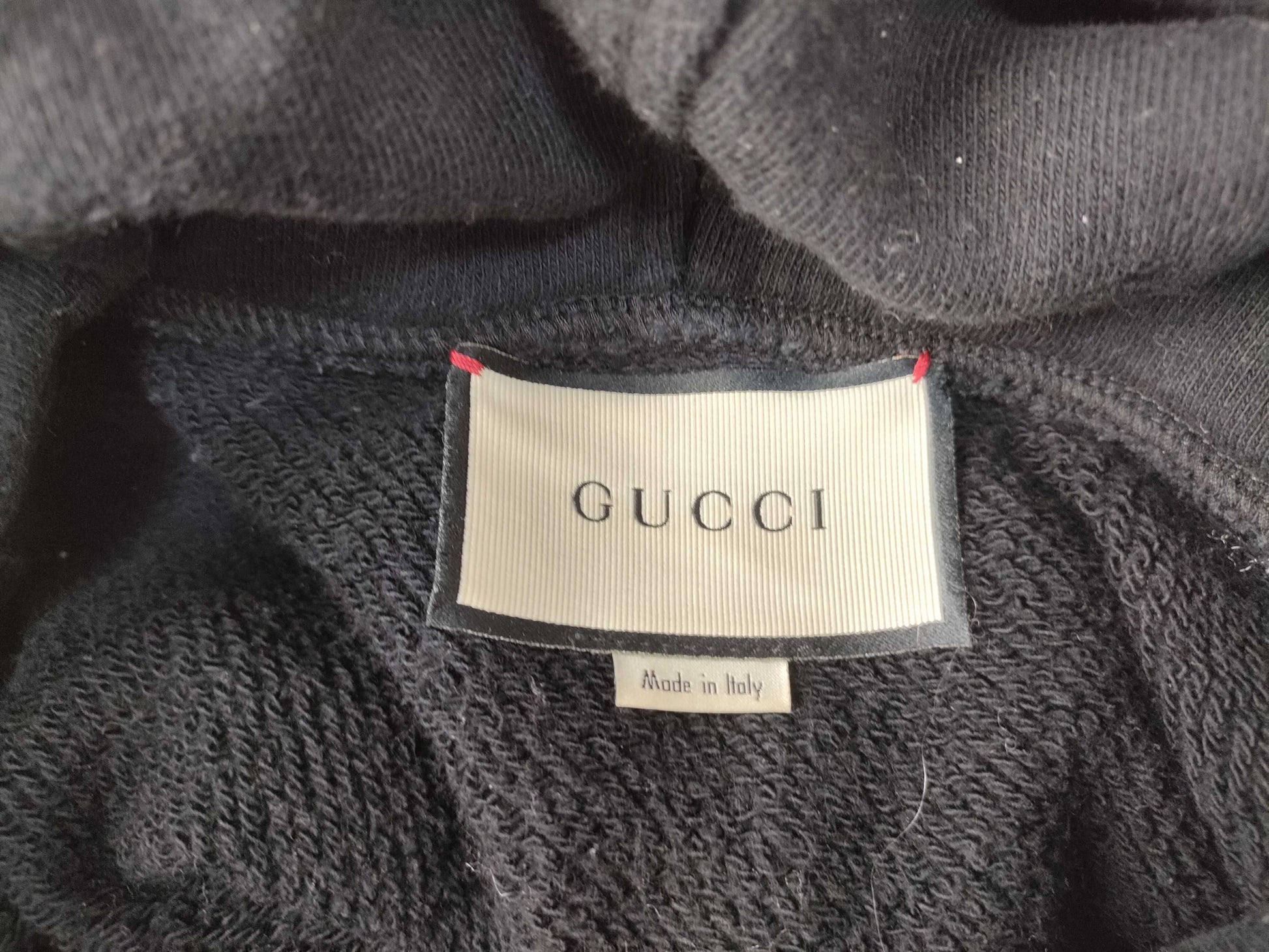 GUCCI Men's Gucci Logo Hoodie Black Top