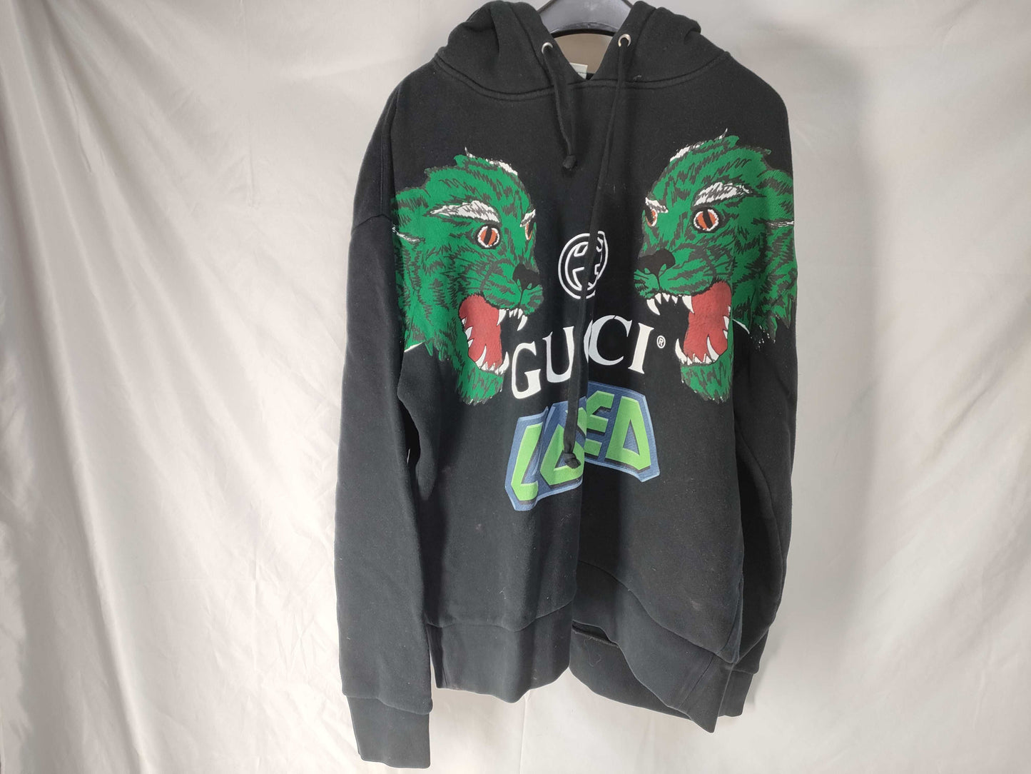 GUCCI Men's Gucci Logo Hoodie Black Top