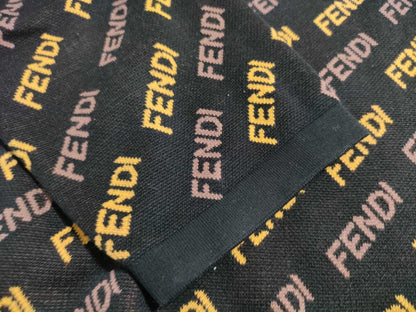 FENDI Men's Black Wool Knit Top with Current FENDI Tag and Logo