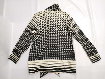 GUCCI GG pattern Gucci bow tie blouse silk top