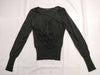 GUCCI Ruffle Knit Top in Black with Silver Hardware