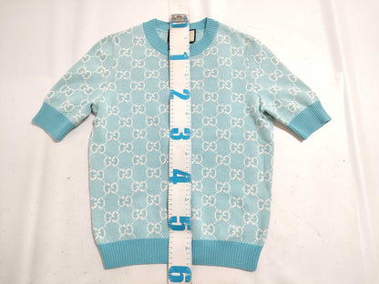 GUCCI GG pattern Gucci short sleeve knit top