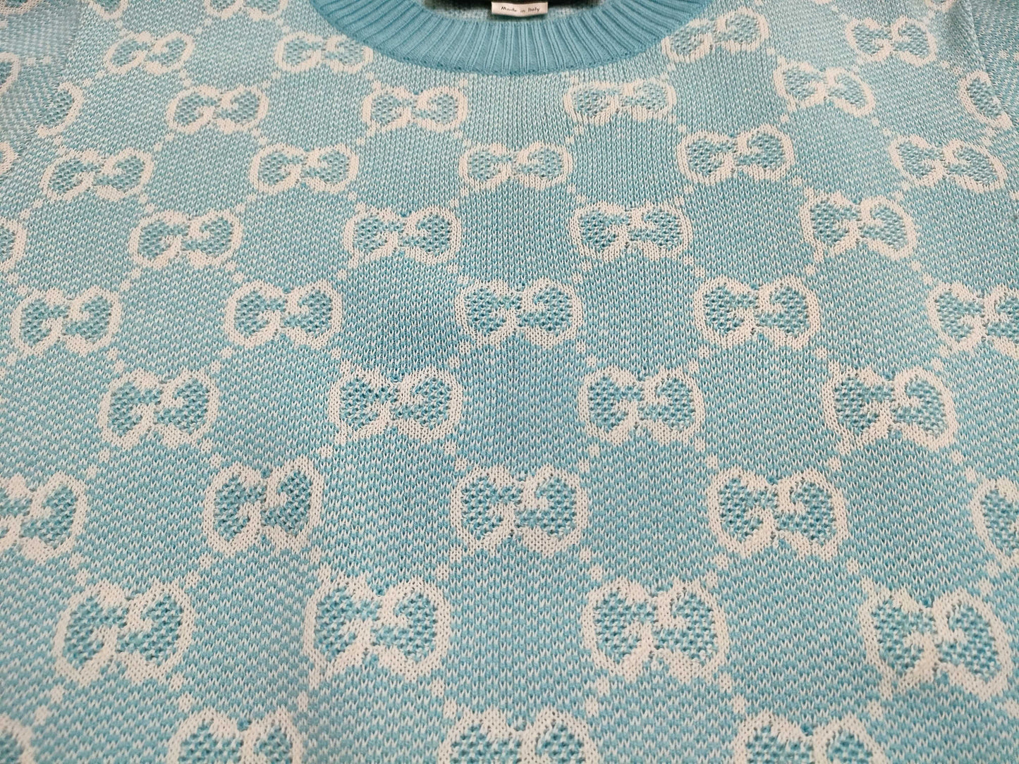 GUCCI GG pattern Gucci short sleeve knit top