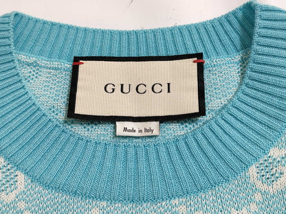 GUCCI GG pattern Gucci short sleeve knit top