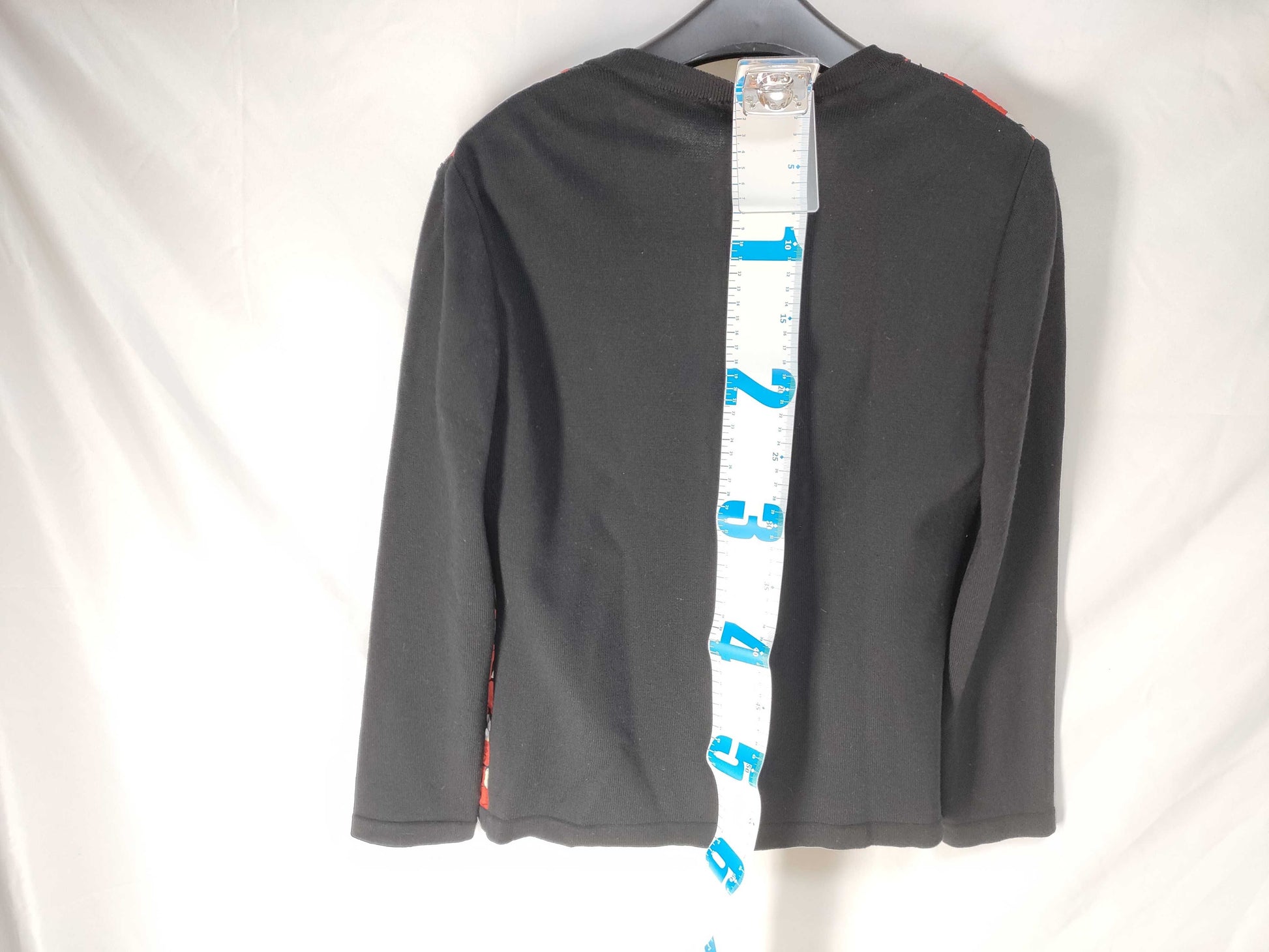 CELINE CELINE Penguin Silk Knit Switch Logo Gold Button Black Knit Cardigan Top