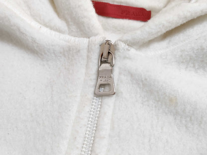 PRADA PRADA SPORTS Fleece Hoodie Zip-Up Top