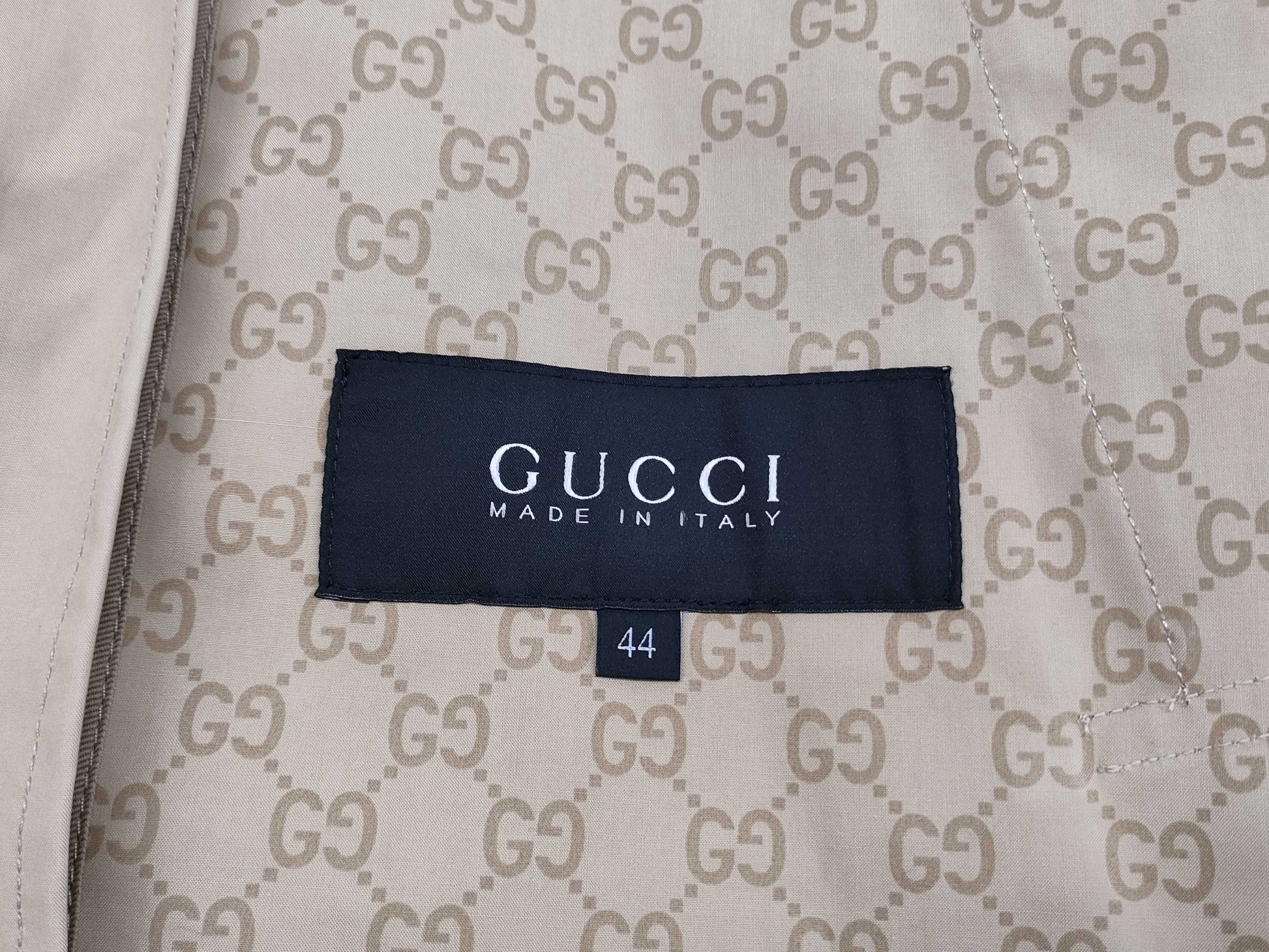 GUCCI Lined GG Pattern Gucci Coat Beige GG Coat
