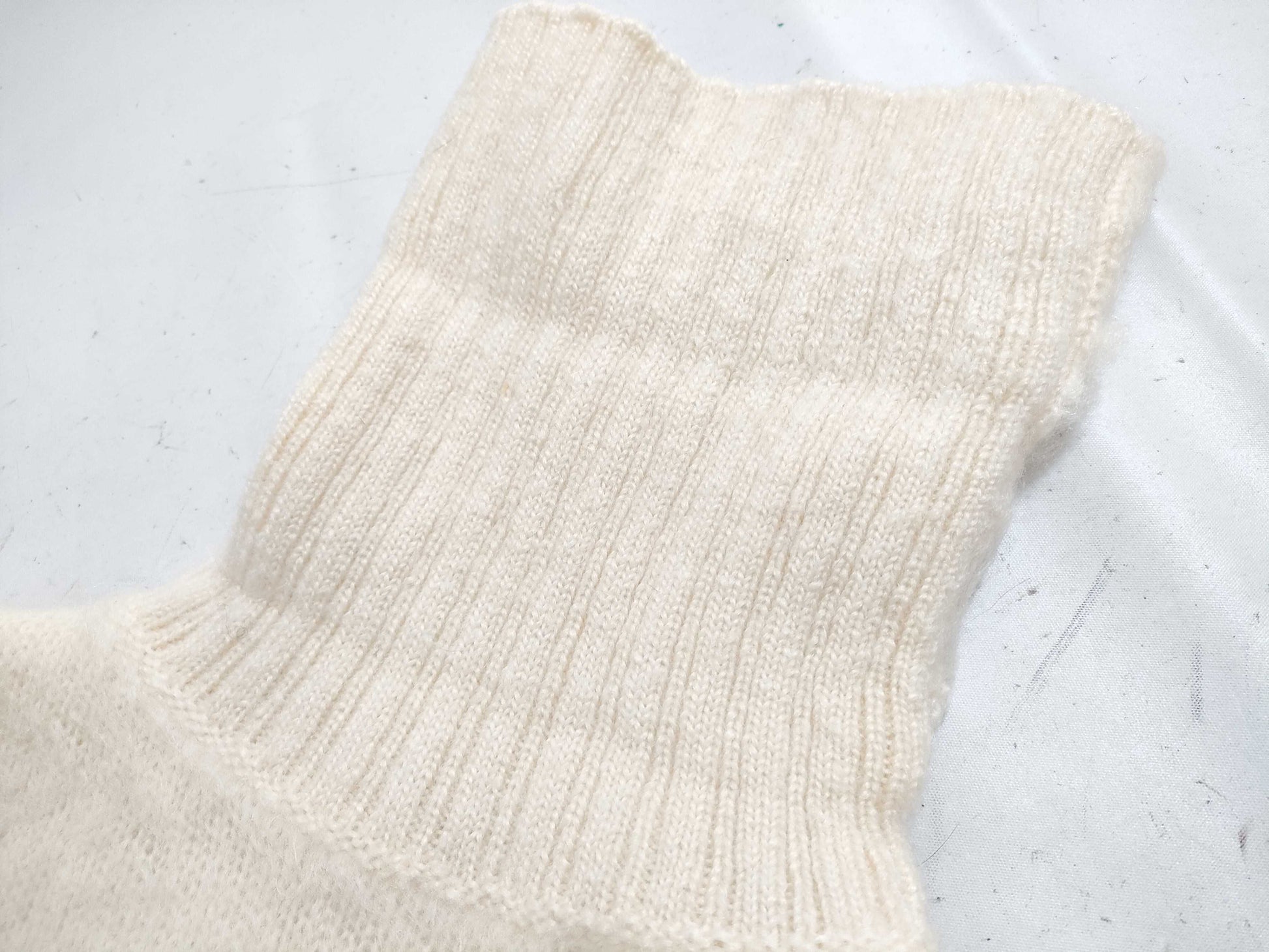 SAINT LAURENT PARIS Mohair Wool Cropped Knit Top