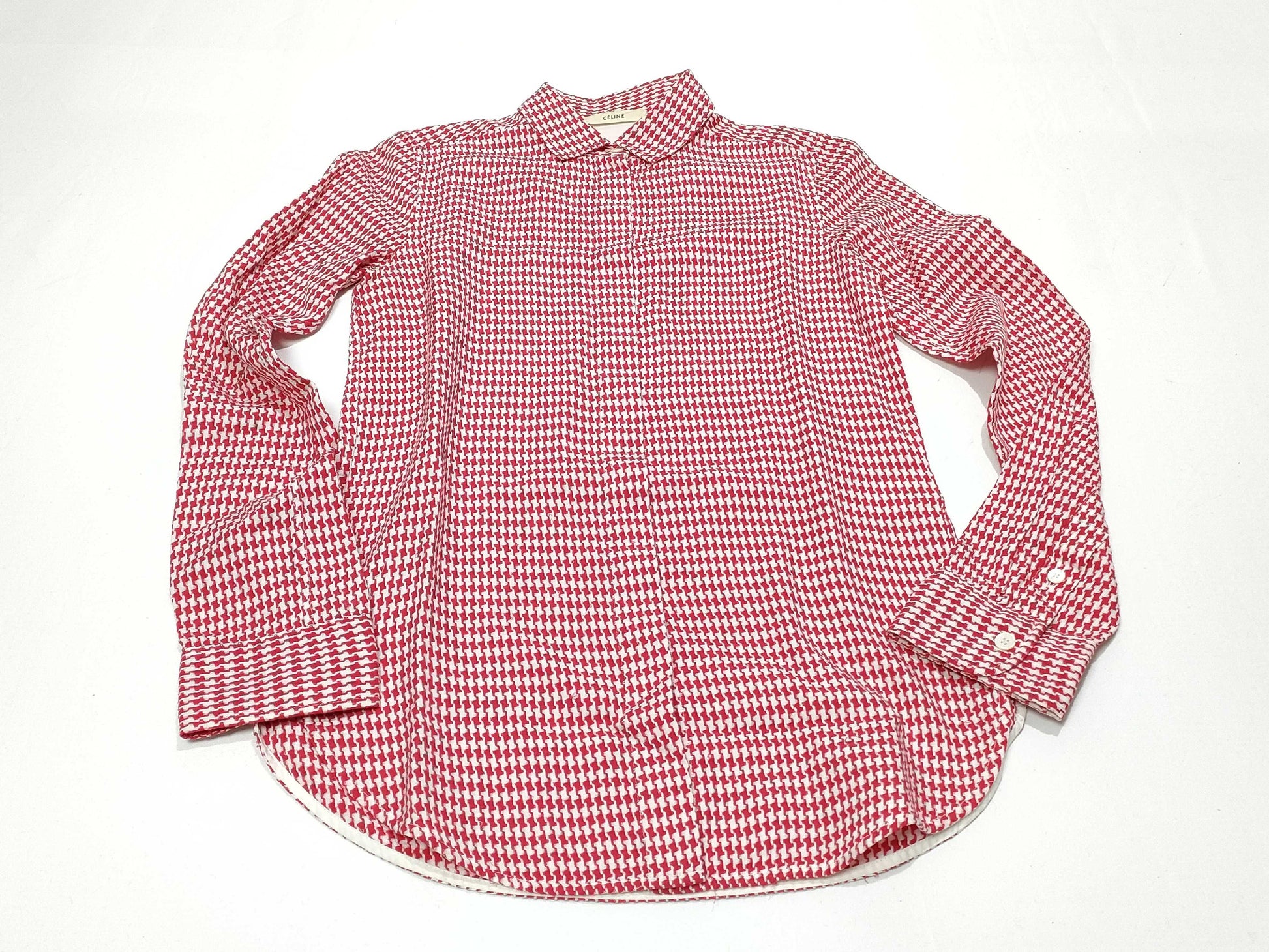 CELINE Phoebe Houndstooth Houndstooth CELINE Phoebe Philo Tops Shirt