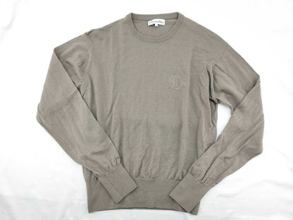 Dior Christian Dior Logo Embroidered Knit Top