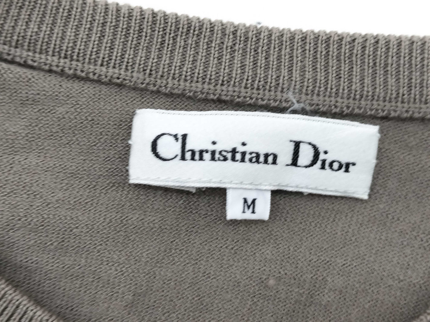 Dior Christian Dior Logo Embroidered Knit Top