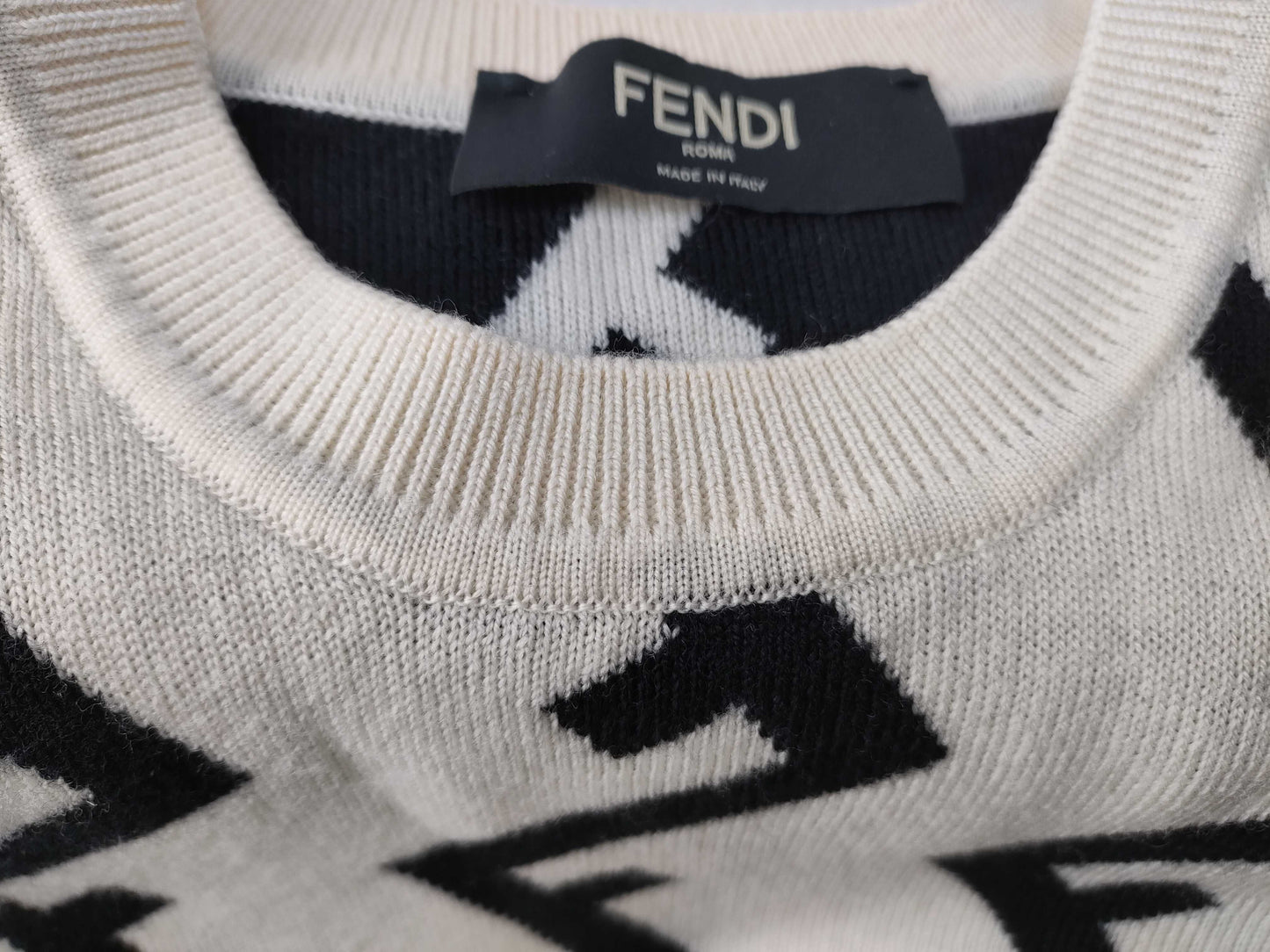 FENDI Men's Men's FENDI Current Tag Zucca FF Pattern Knit Top