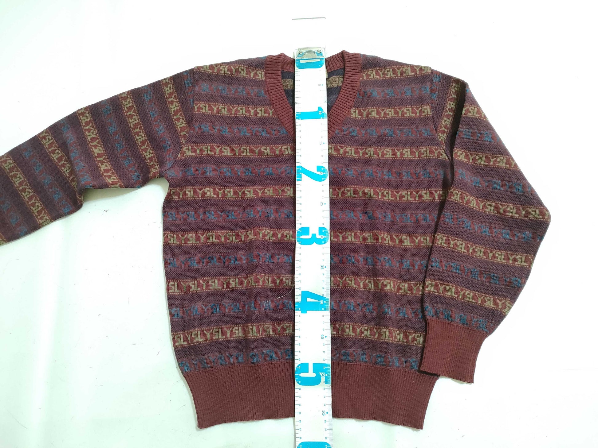 Yves Saint Laurent YSL logo knit top